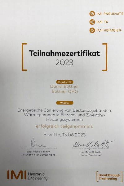Büttner - Zertifikate Heiligenhaus 1