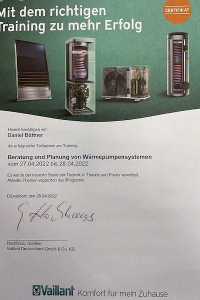 Büttner - Zertifikate Heiligenhaus 2